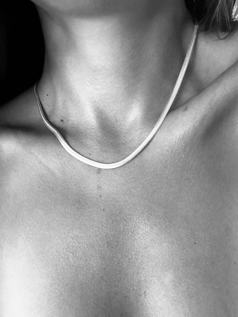 Silver snake chain