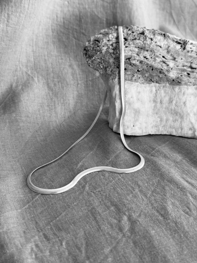 Silver snake chain