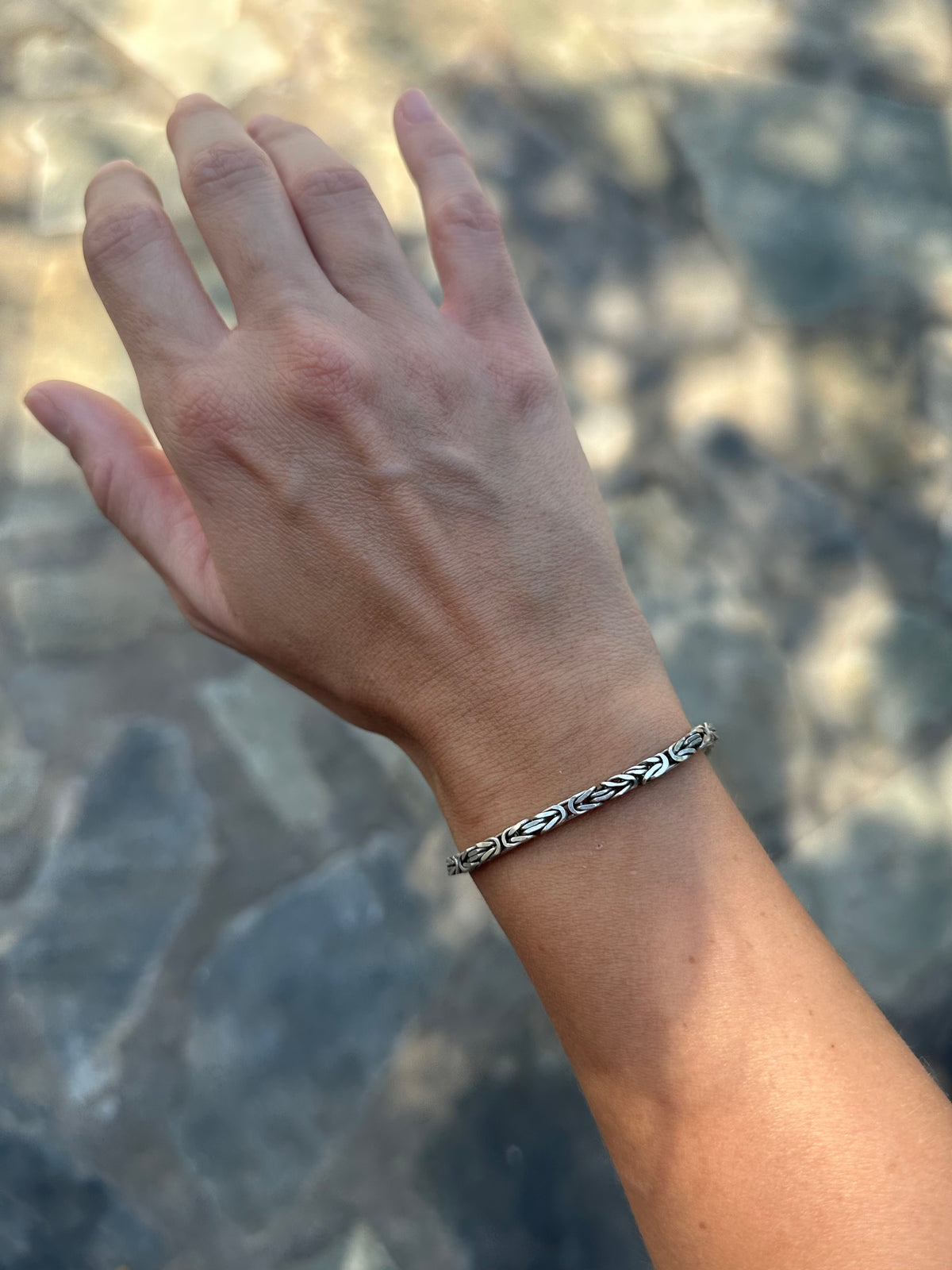 Oxidised unisex bracelet