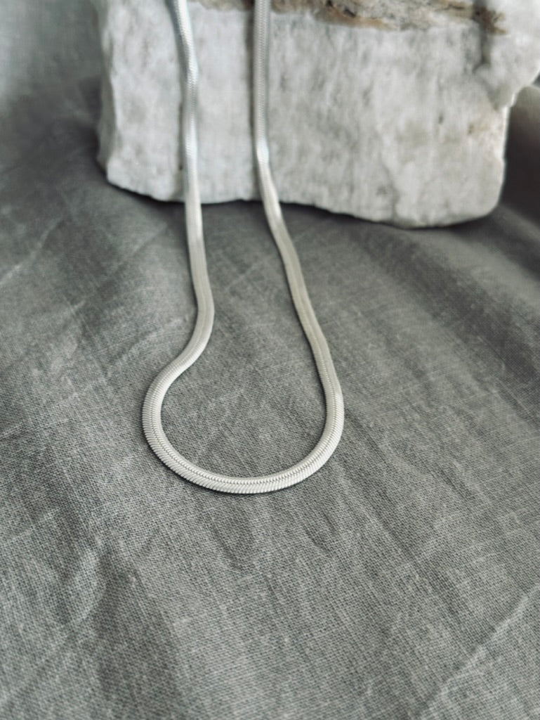 Silver snake chain