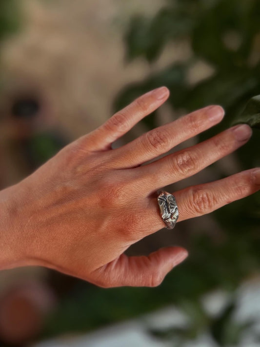 Monogram unisex ring